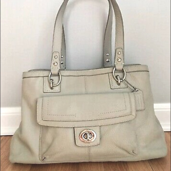 Coach Handbags - COACH Penelope Dove Gray Shoulder Bag